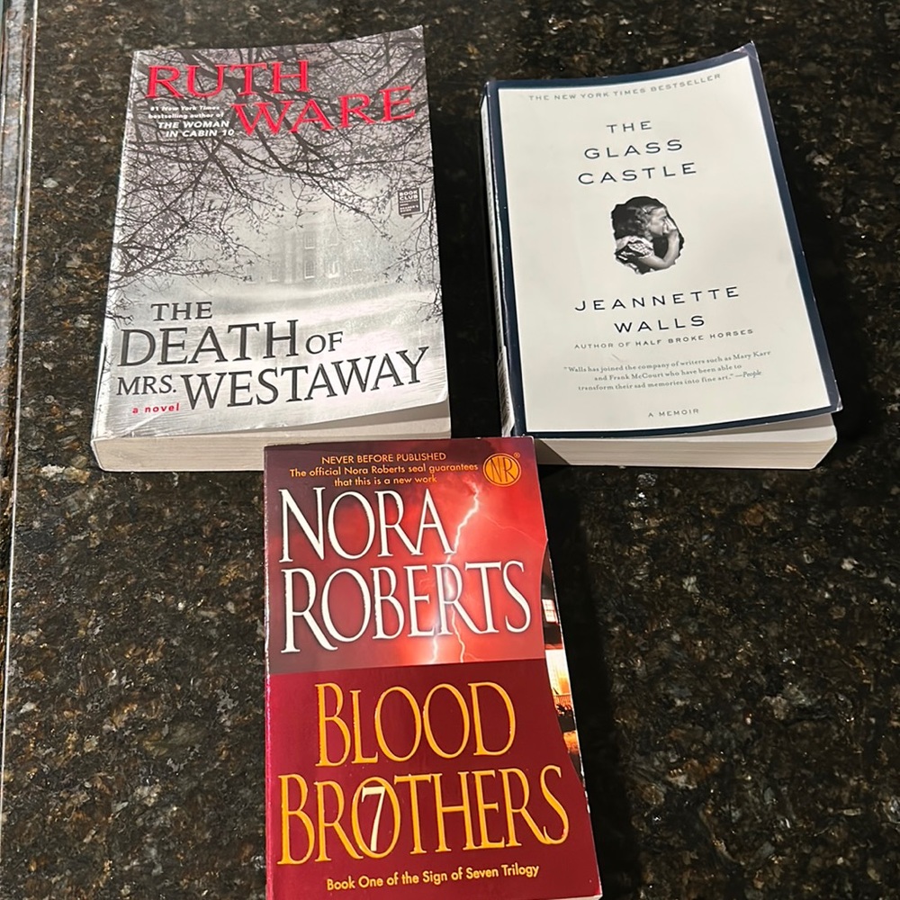 Adult three book bundle, paperback, EUC